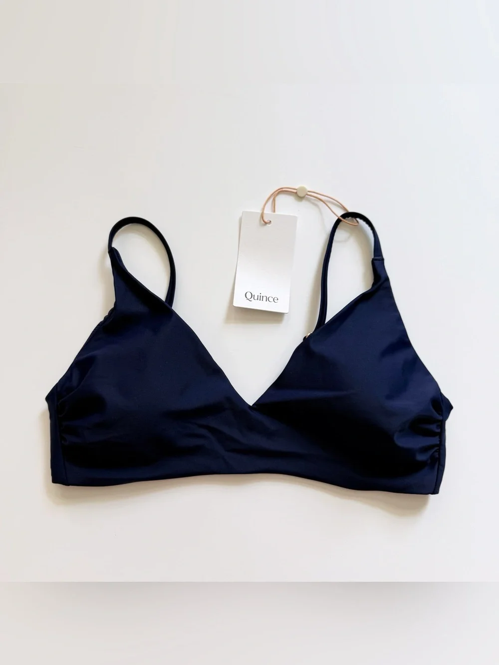 Quince Italian V-Neck Bikini Top M Medium NWT